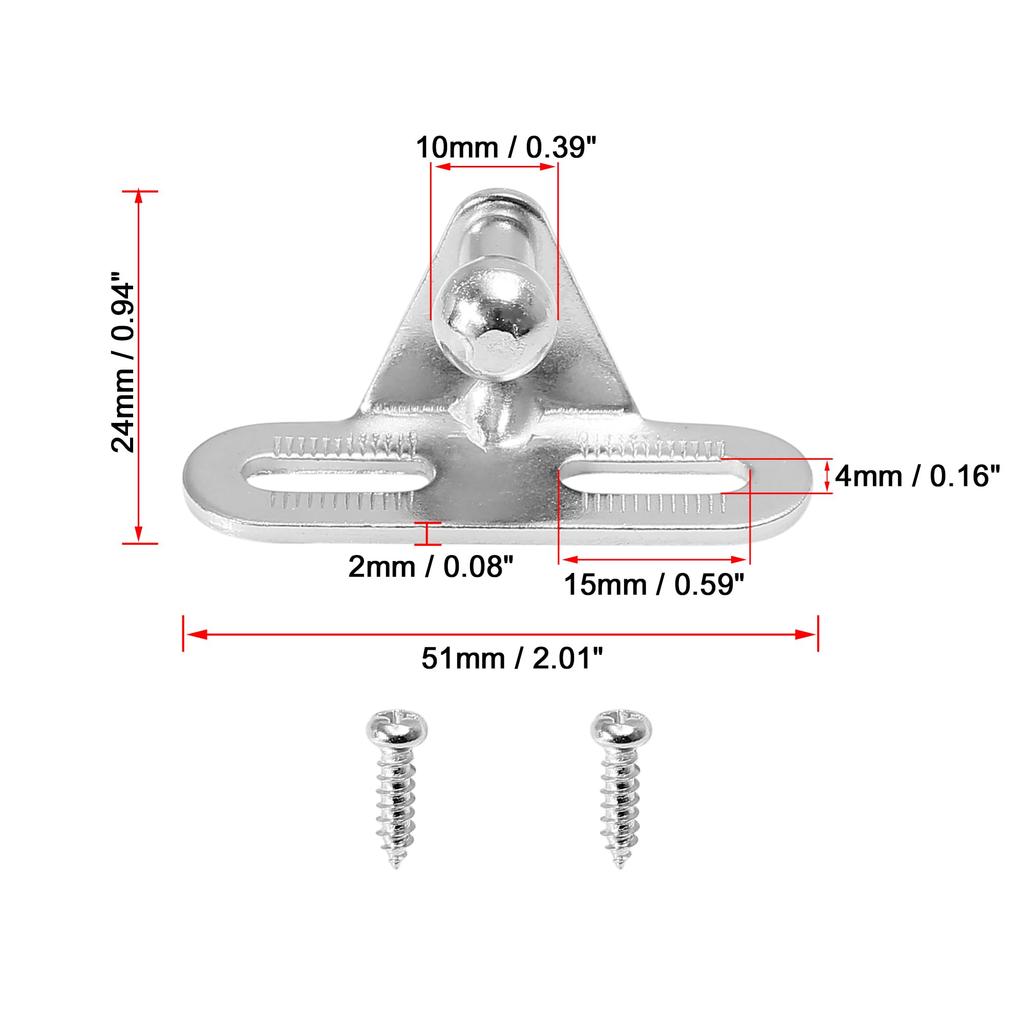 X AUTOHAUX Car Ball Bolt Mounting Bracket Ball Stud Mounting Bracket for 10mm Gas