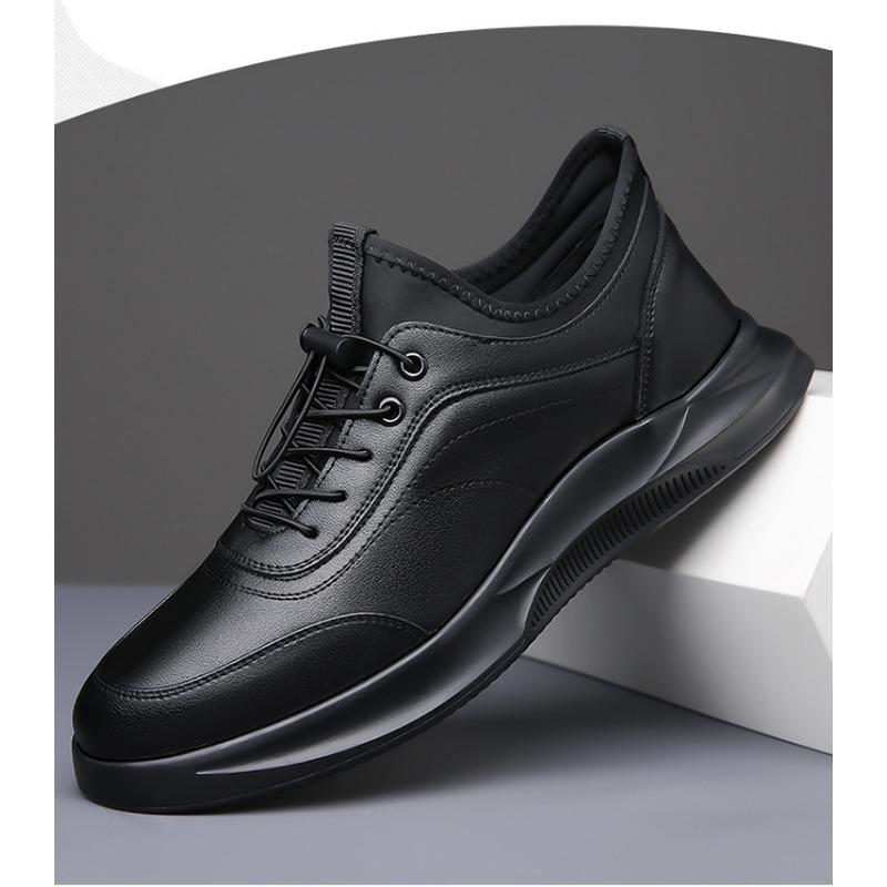 Mode Mode Schwarz Weiß Lässige Sneaker Herren Designer Weichsohlige Leder Sportschuhe Herrenschuhe Mode Frühling Herbst Fahrschuhe Herren