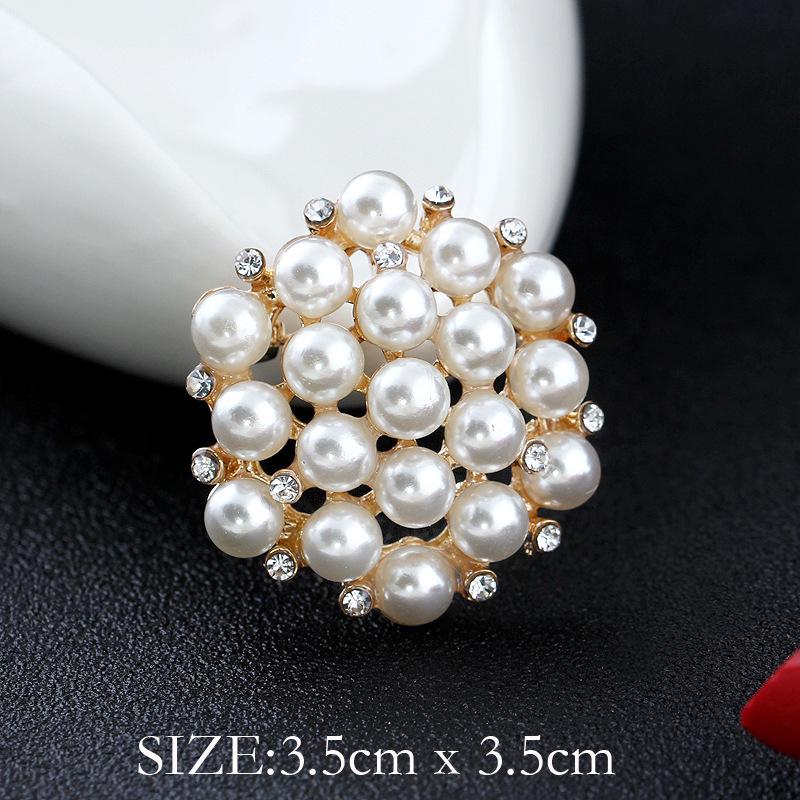 Spilla Corona di Perle e Strass di Cristallo Coreano - Spilla Versatile per Sciarpe da Donna con Spedizione Gratuita