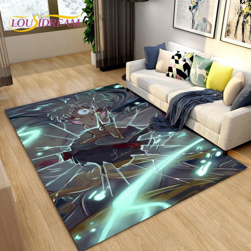 Inuyasha Japan Anime Cartoon Bereich Teppich, Teppich Teppich für Wohnzimmer Schlafzimmer Sofa Fußmatte Dekoration, Kinder spielen rutschfeste Bodenmatte