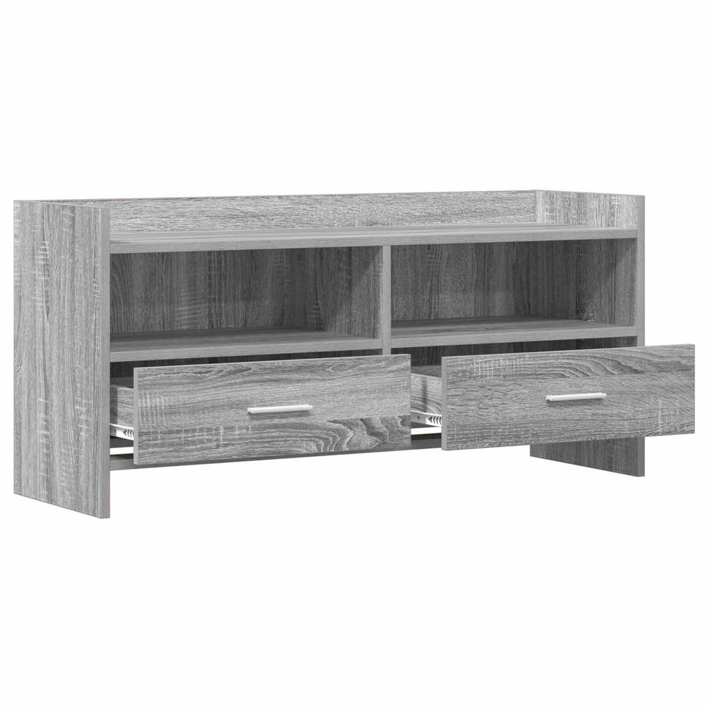 TV Stand 100 x 33 x 47 cm Grey Sonoma Particleboard