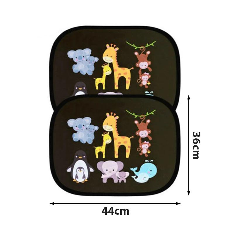 2pcs Foldable Car Sun Shades Cover PVC Static Adsorption Heat Shield UV Block Baby Shade Universal Window Glass Solar