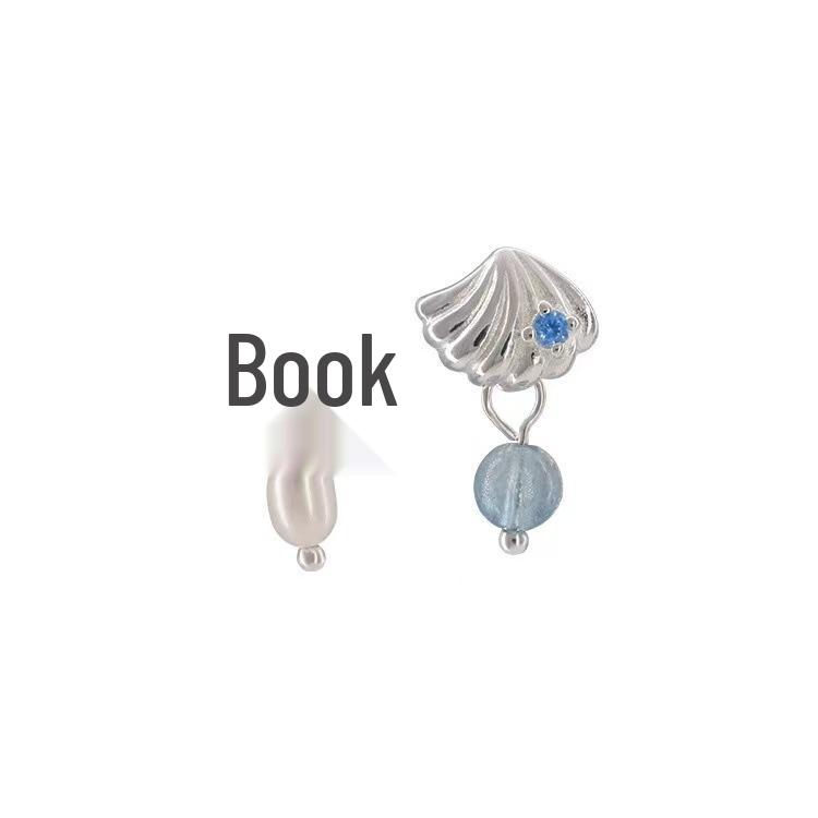 Asymmetrische Seestern-Muschel-Steckohrringe - Elegantes High-End-Design, Vielseitiges Modeaccessoire