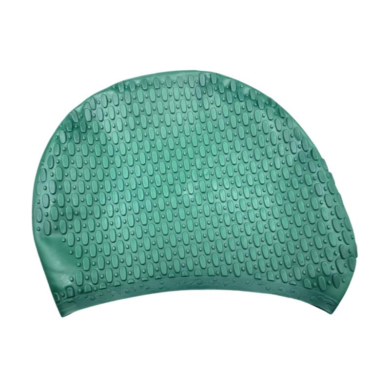 Extra Große Silikon-Badekappe für langes Haar - Bequemes Einfarbiges Design