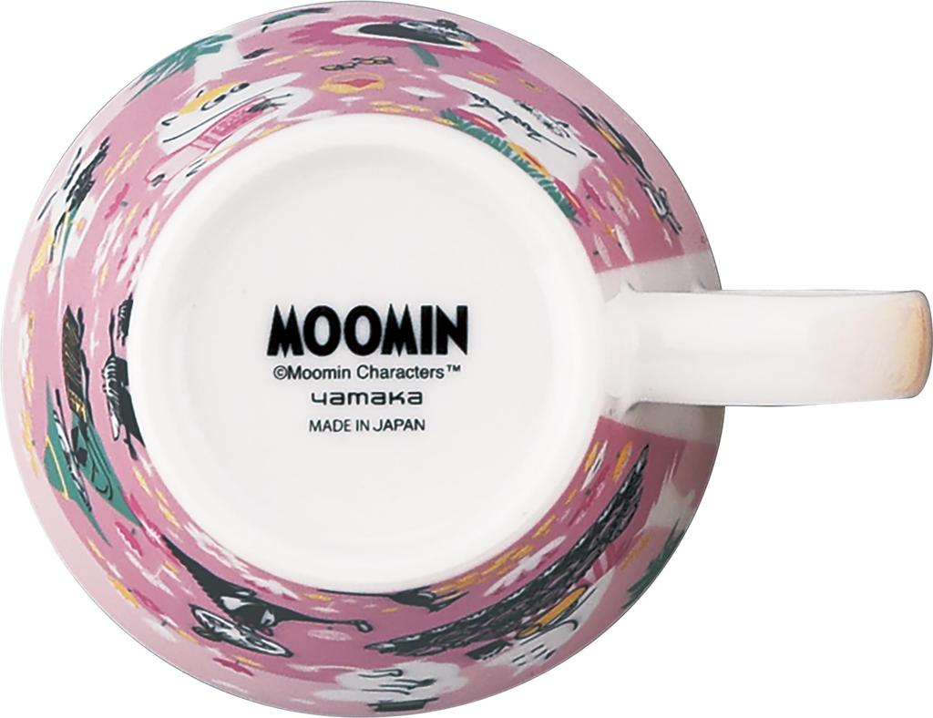 Yamaka Shoten MOOMIN "4 Seasons" Large Mug, 340ml, Diameter: Approx. 10 x 9cm, Spring, Birthday Gift, Goods, Tableware, Made in Japan, Pink, MM9601-11