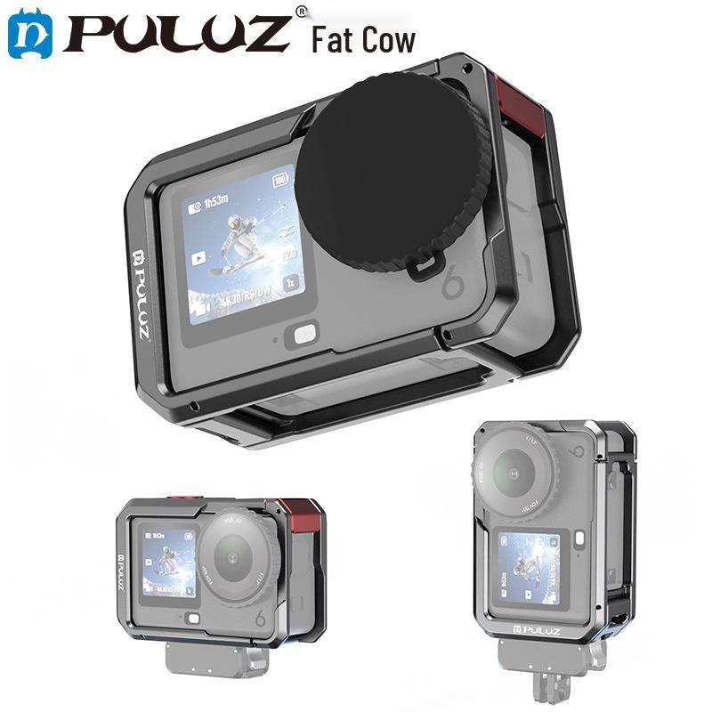 

PULUZ Fat Cow Aluminum Protective Cage for DJI Osmo Action 6 - Dual Opening Expansion Accessories