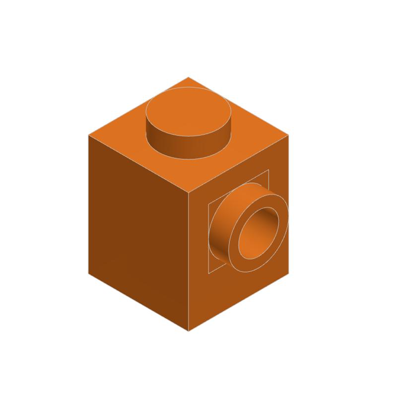 10 KUSŮ 87087 1x1 s čepem na straně Stavební kostky MOC Kompatibilní s Brick Dětské hračky Dárková krabička