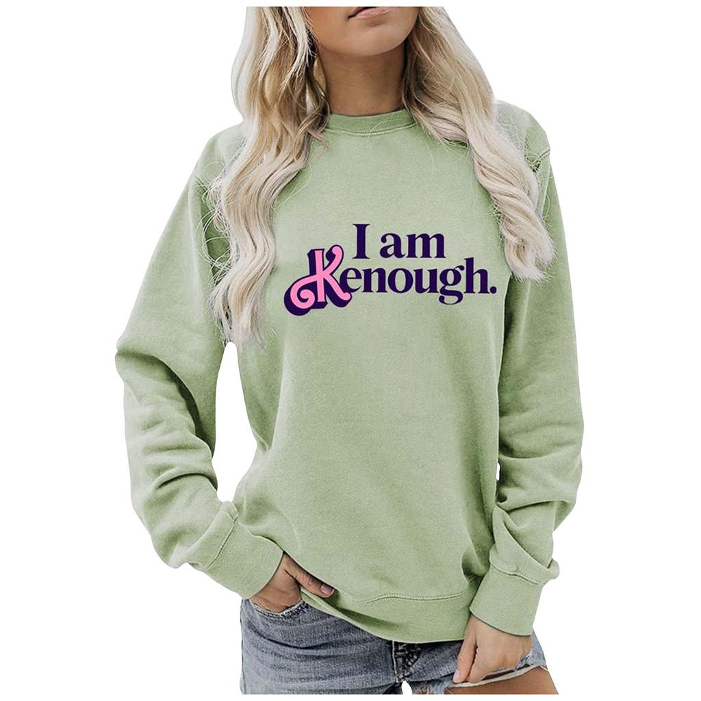 Bedrucktes Sweatshirt für Damen, langärmelig, Rundhalsausschnitt, lässig, bequem, locker, leichtes Damen-Sweatshirt