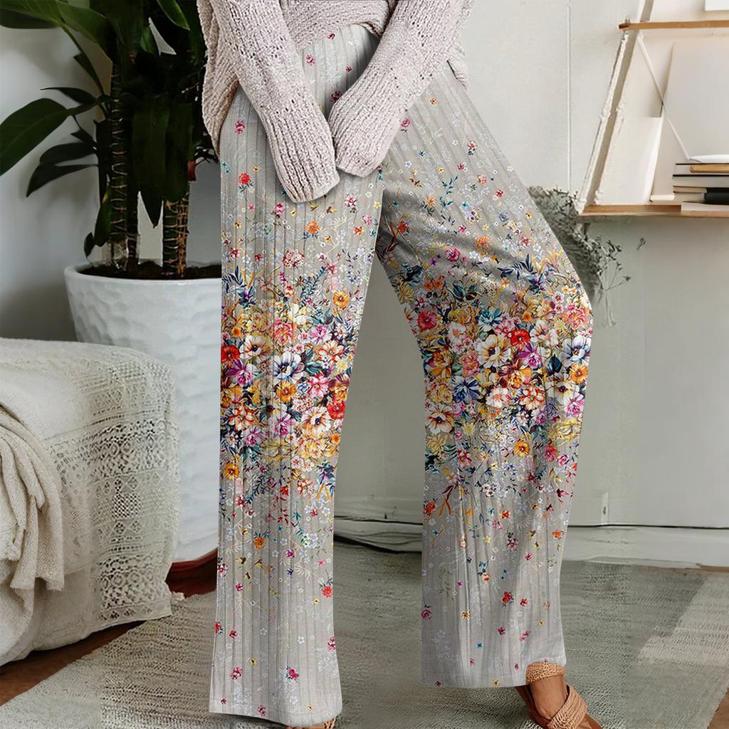 Pajama Pants, Sleepwear, Casual Drawstring Elastic Waist Pants, Comfortable Straight-leg Loose Pants