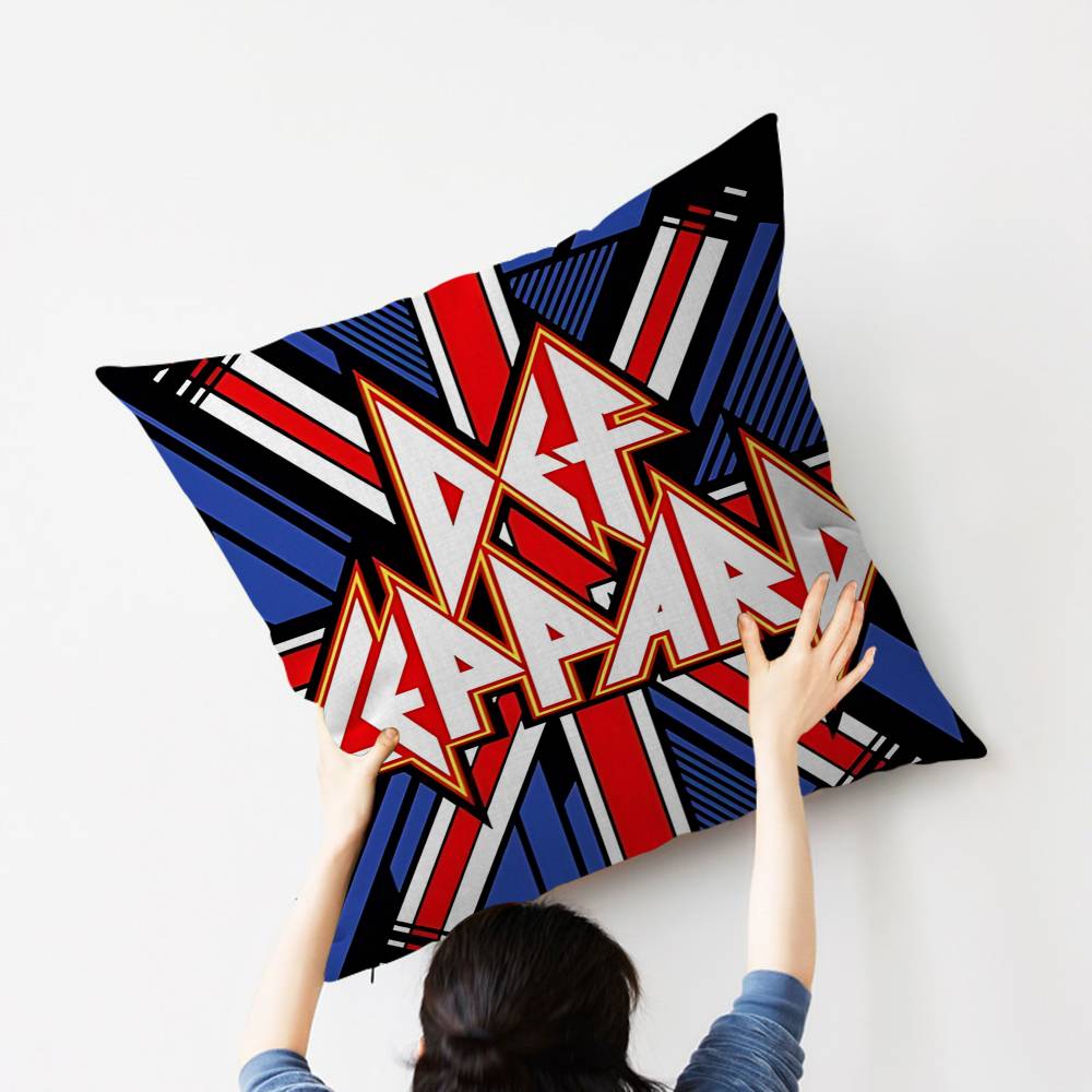 Classic Band D-Def L-Leppard Personalized Picture Text Home Decorative Pillows Household Gifts 45X45Cm