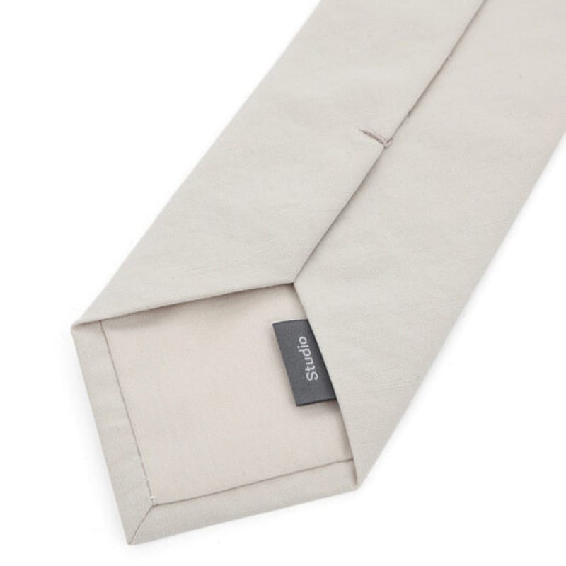 UNDERCONTROL STUDIO SLIM NECK TIE / ROUGH LINEN / L Grey