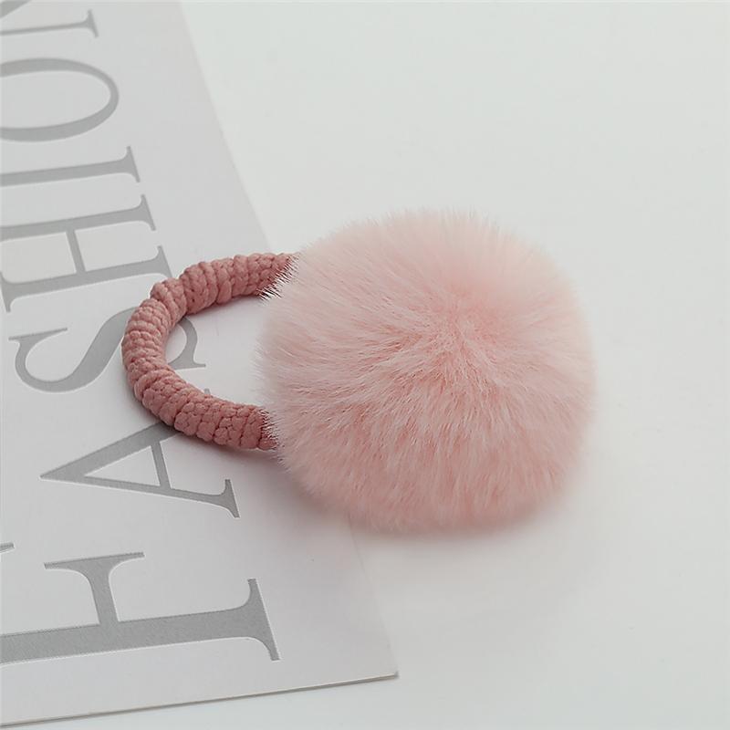 

2 шт. Пушистые шарики резинки для волос милые резинки для волос для детей девочек головные уборы эластичный держатель для хвостика скранчи аксессуары для волос Size fits all