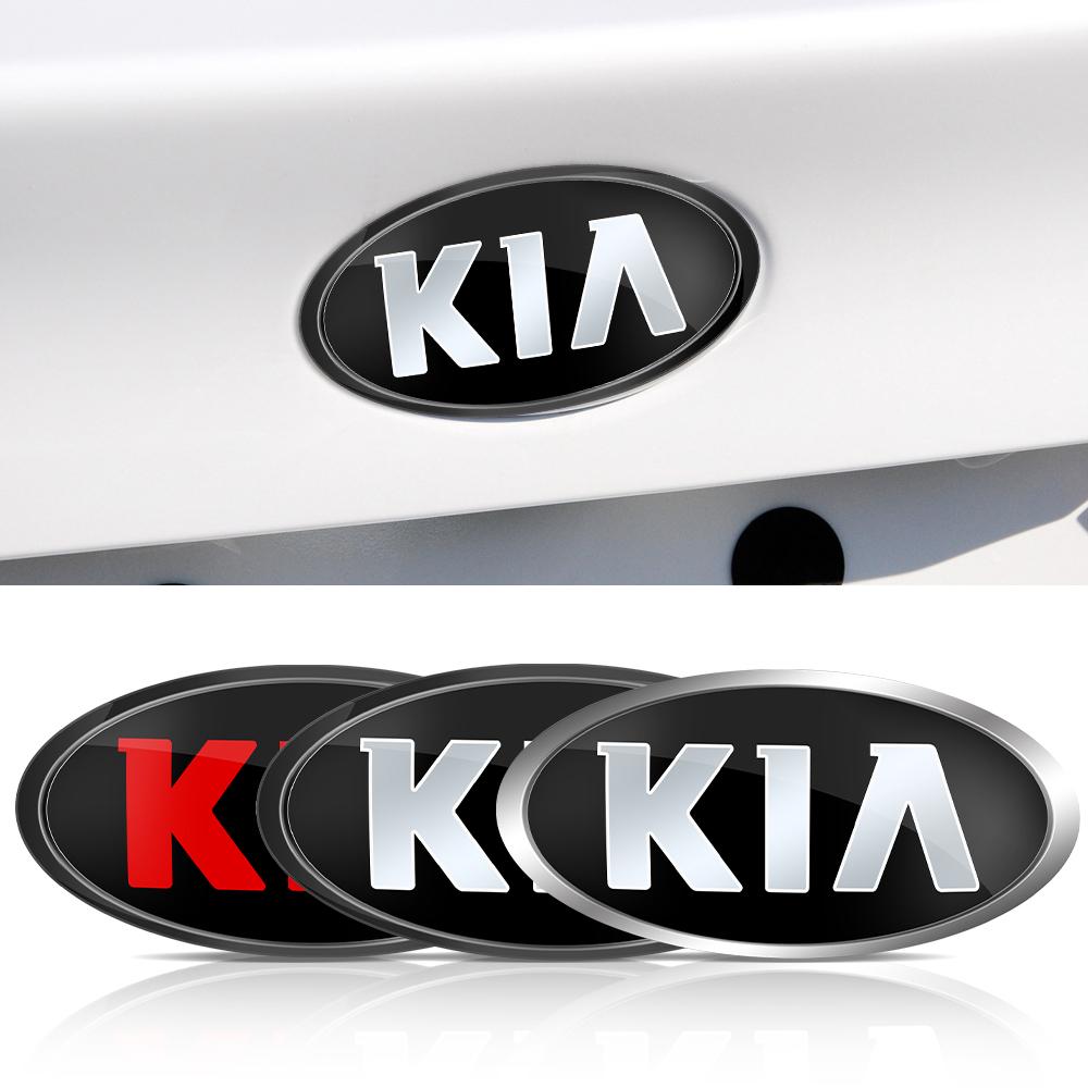 AABJA1 ABS Car Logo Badge Front Hood Emblem Rear Trunk Decorative Stickers For For KIA K3 K5 Rio Sportage Ceed 3 4 K6 Picanto Optima