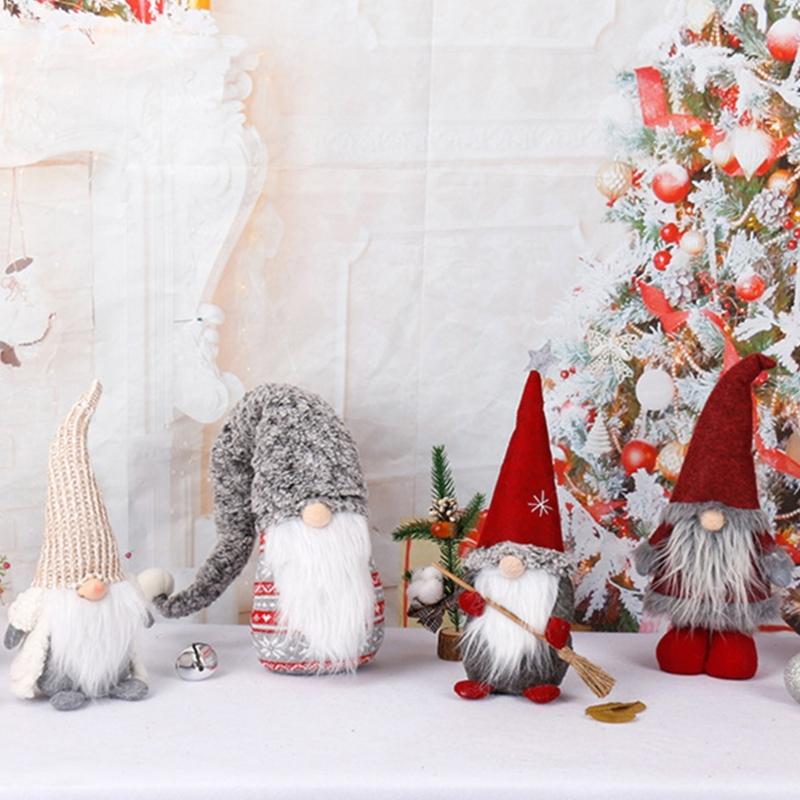 Unique No Face Santa Ornament Portable Holiday Decors With Premium Felt Materials 36cm Wide