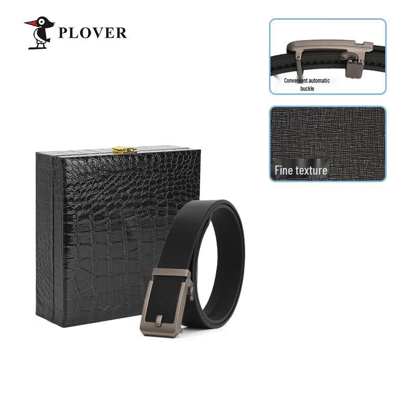 PLOVER Men s Full-Grain Leather Automatic Buckle Belt