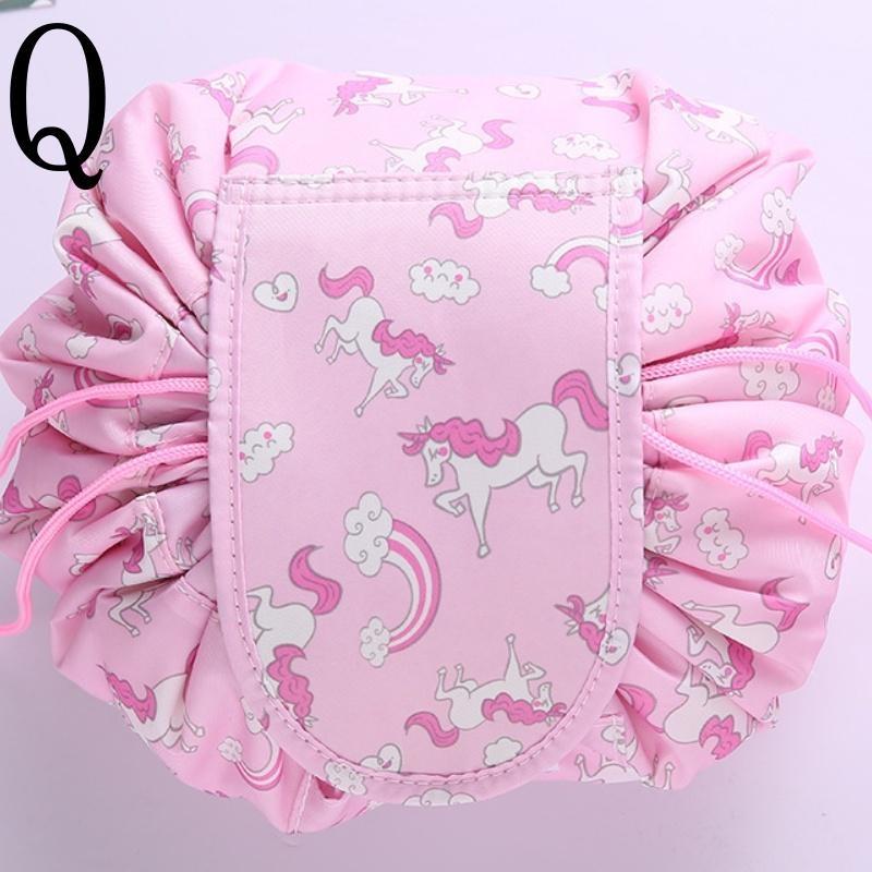 Portable Women Drawstring Cosmetic Bag Organizer Large Capacity Fashion Travel Toiletry Make Up Bag