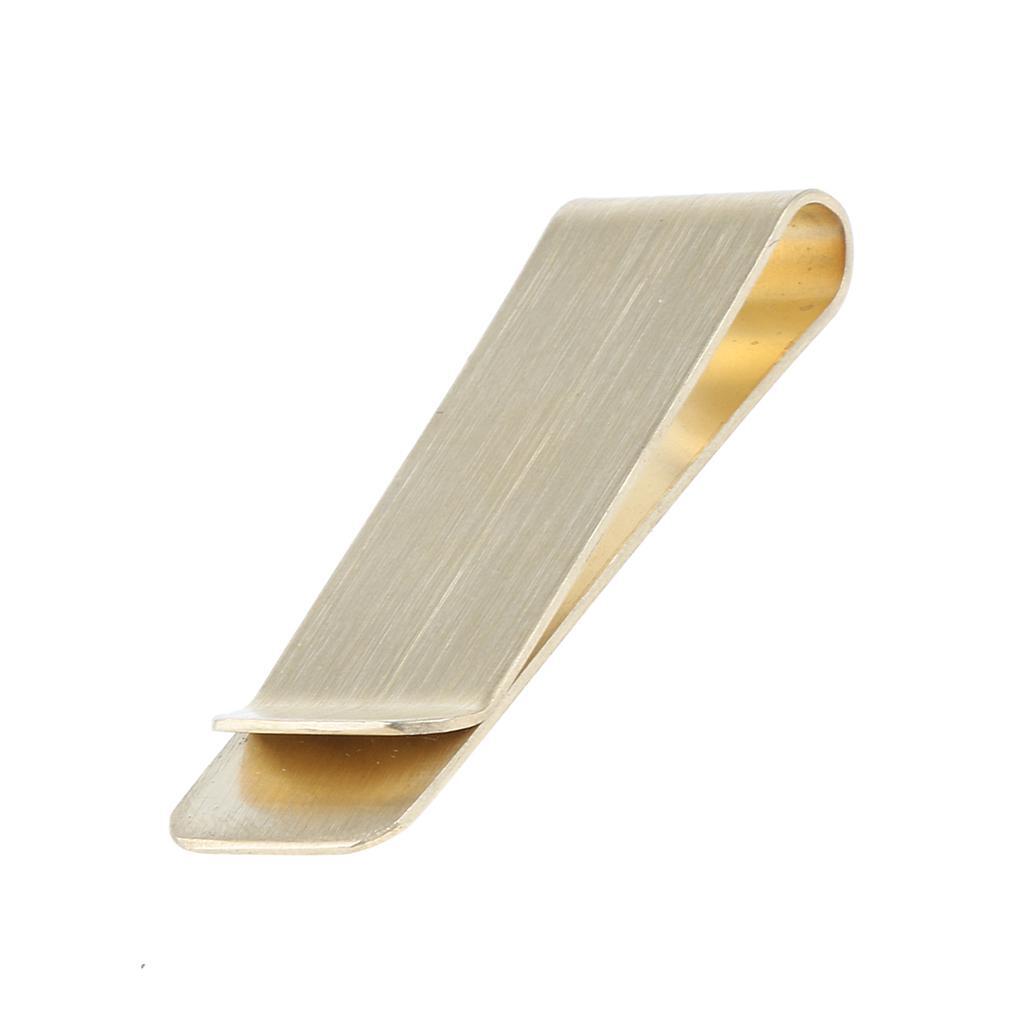 Gold Brass Mens Fashion Money Clip Purse Wallet Card Cash Holder Clip