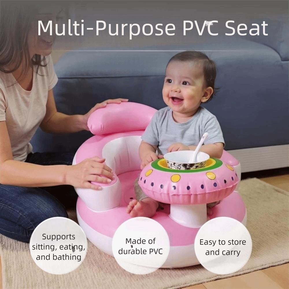 Cartoon Inflatable Baby Sofa Self-Inflatable Children Bath Stool  Bedroom Use