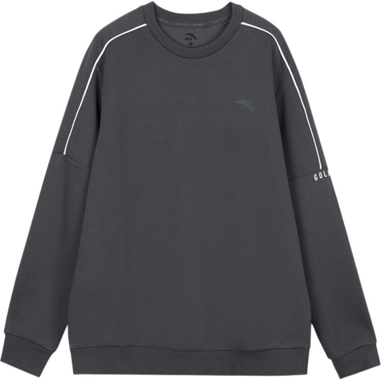 

Anta Удобный повседневный свитер с круглым вырезом, простая толстовка с длинным рукавом, мужская толстовка Wax-Gray 952437705-4 L