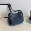 Dżinsowa Torba Crossbody dla Kobiet, Prosta i Codzienna Torba Jednoramienna do Przechowywania, Modna Torba Tote