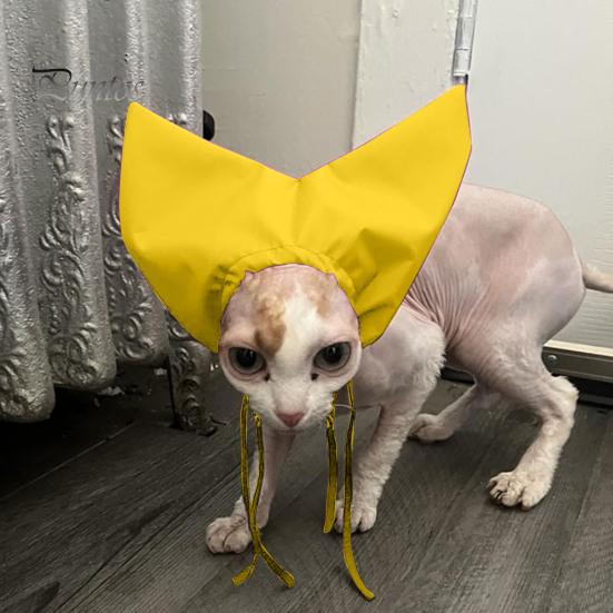 Cat Shower Cap Adjustable Waterproof Bathing Hat with Ear Cover Washing Bathing Raining Protection Cap for Cats