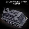 Le Yi 66093 Angriffs-Tigerpanzer Puzzle Bausteine Schreibtischdekoration Modell Geschenk für Jungen - Bau-Spielzeugset
