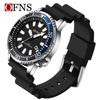 OFNS Men's Simple Waterproof Quartz Watch with Strap, Calendar, and Rotating Bezel