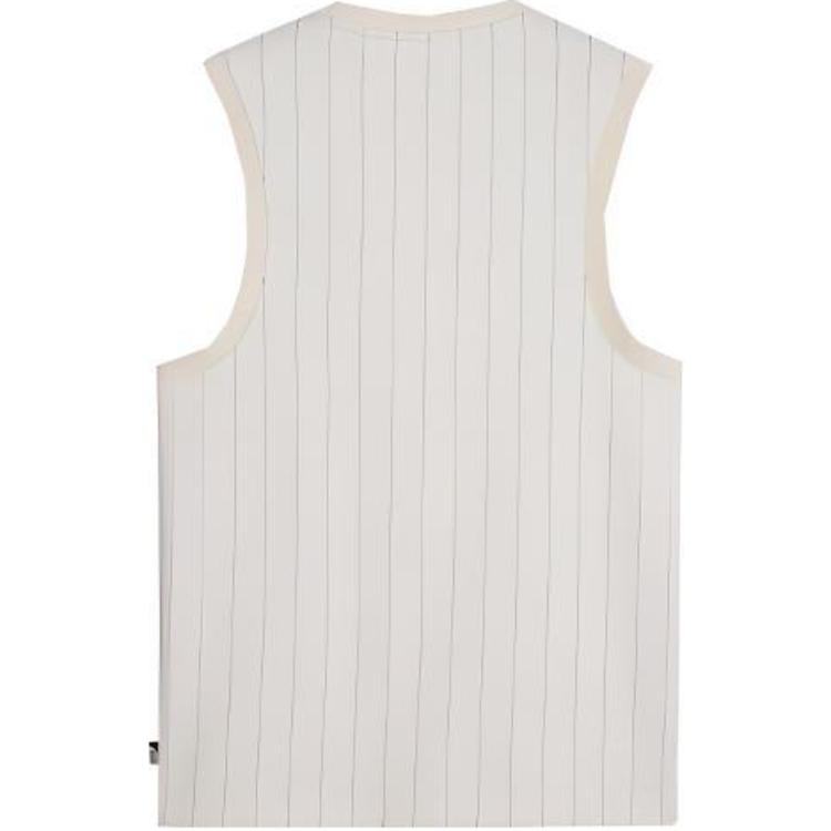 Puma Basketball Series Letter Embroidery Design Striped Breathable Sleeveless Basketball Jersey Men Jersey Off-White 624034-87