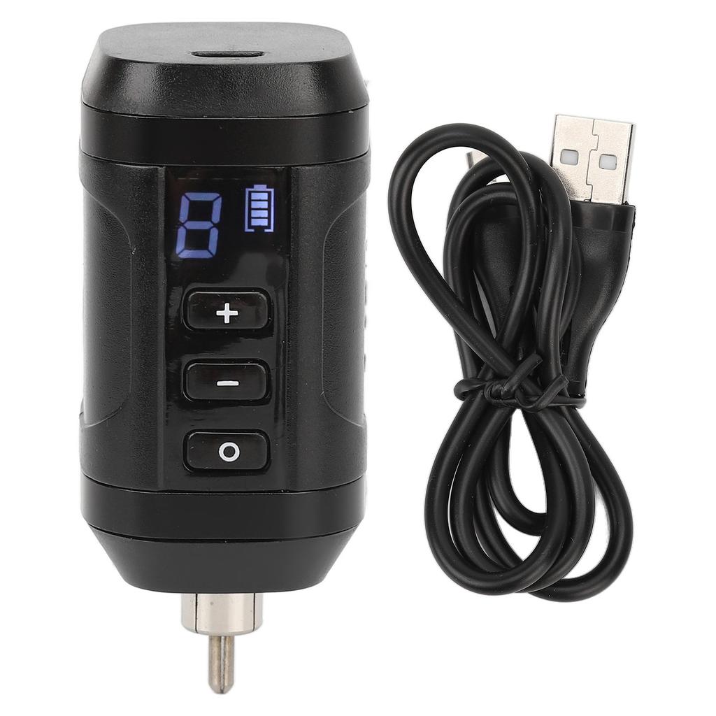 RCA Tattoo Power Supply Cordless USB 1800mAh LCD Speed Adjustable Lightweight Tattoo Pen Battery