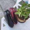 Fashion Women's Split-Toe Pig Hoof Shoes Spring Autumn Tabi Flats Bottom Slip-On Bean Walking Sneakers Comfortable Genuine Leather Upper