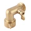 A84X-2Pcs 90 Degree Garden Hose Elbow Adapter Faucet Connector With Shut Off Valve With 2 O-Rings Solid Brass