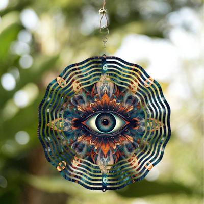 Kinetic Wind Chime Metal Hanging Decoration for Indoor Outdoor Garden Art Christmas Thanksgiving Decor Eye Catching Home Ornament