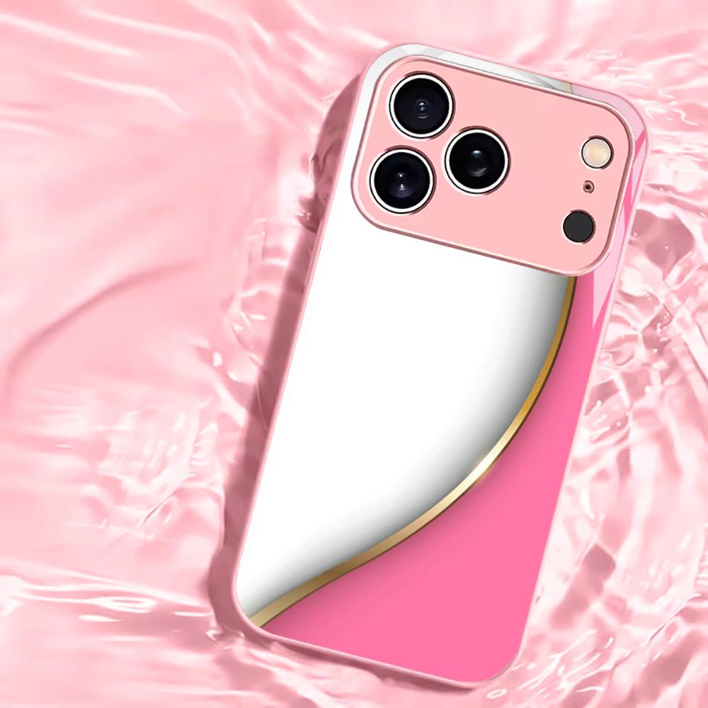 Female New Hot-selling Protective Case Phone Case Metallic Paint Glass PhoneCase for iPhone 17 16 15 14 13 12pm Pro Plus Madam