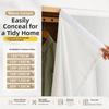 White Self-Adhesive Curtains Velcro Self-Adhesive Privacy Sheer Curtains  Living Room Blinds