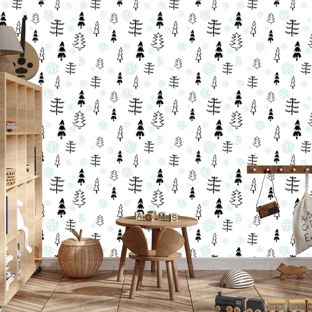 Forest and Spruce Trees Wallpaper for Living Room and Bedroom 50x1000