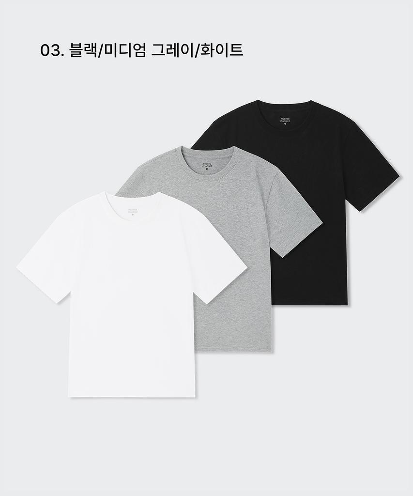 Musinsa Standard Essential Crew Neck T-Shirt 3-Pack (Type A)