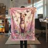 Pink Pitbull,pattern Flannel Blanket, High quality Comfortable for All Seasons, Home Decor, Warmth and Comfort, Perfect for Gifts.