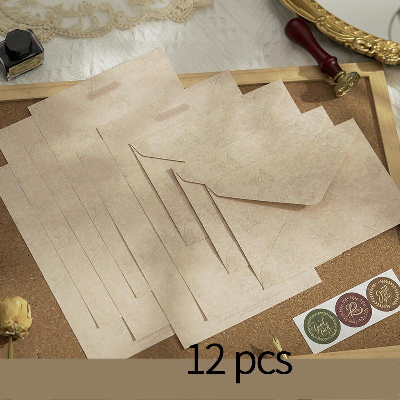 9 pcs Vintage envelope set retro girl art confession love letter greeting card paper