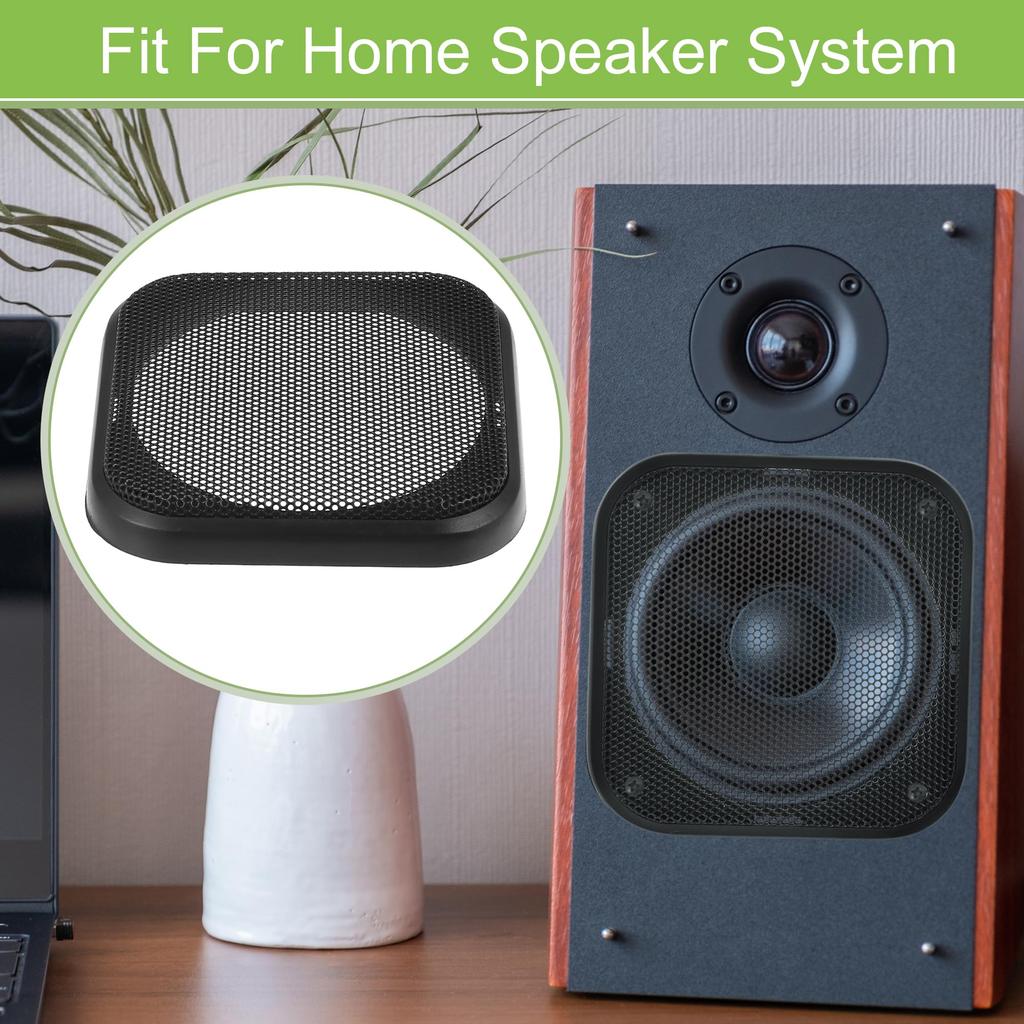 ACROPIX Universal 4" Car Speaker Grille Cover Mesh Square 4" Audio Speaker Subwoofer Guard
