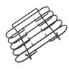 Rib Rack 4 Rows Capacity Compact Portable Iron Material Black Durable Reusable Barbecue Standing