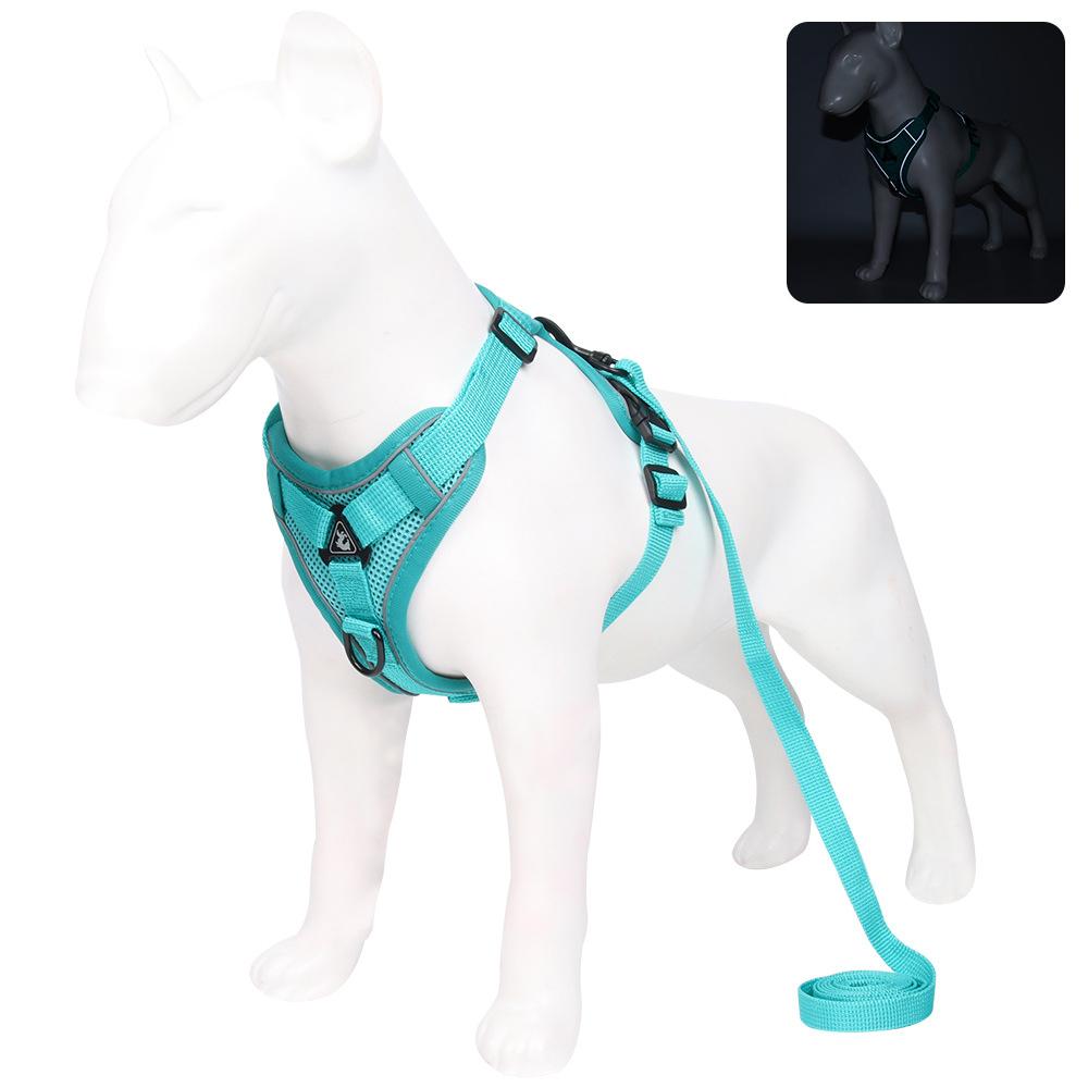 New Medium Dogs Adjustable Dog Harness Reflective Leash Set for Puppy Chest Strap Soft Breathable Pet Harness Accessories