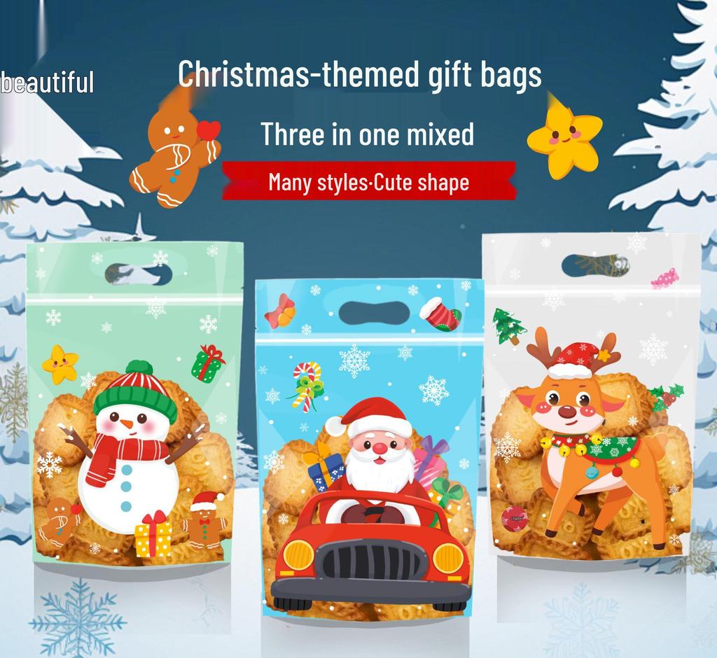 Christmas Gift Bag for Candy and Cookies - Kids' Drawstring Ribbon Bag