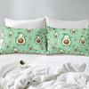 Avocado Duvet Cover Three-piece Set Fun Pattern Bedding Set with Pillowcase