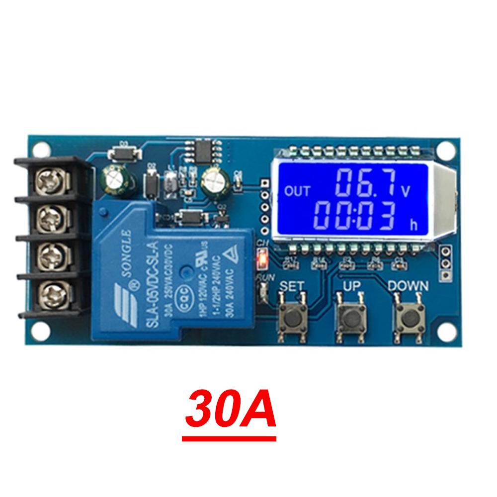 6-60V 30A 10A Lead-acid Solar Battery Charge Controller Protection Board Charger Time Switch 12v 24v 36v 48v Battery Capacity