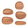 Wood Dinner Plates Irregular Oval Serving Tray Fruit Dishes Dry Fruit Sushi Tea Tray Bread Wooden Plate Home Decoration