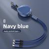 Universal 100w Fast Charging Data Cable With Threeinone Connectors For Huawei Apple Android Devices