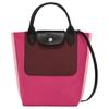 Longchamp Vordere konkave geprägte Logo Nylon/Leder Schulter Crossbody Tragetasche Damen Taschen Magenta 10263093J13