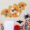 Halloween Charcuterie Appetizer Tray Portable Bat-Shaped Wooden Serving Tray Food Storage Plate For Seafood Fruits Meats
