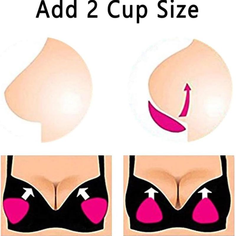 Silicone Bra Inserts Large Bra Inserts Silicone Add 2 Cup Size Bra Padding Bust Enhancer Transparent Color