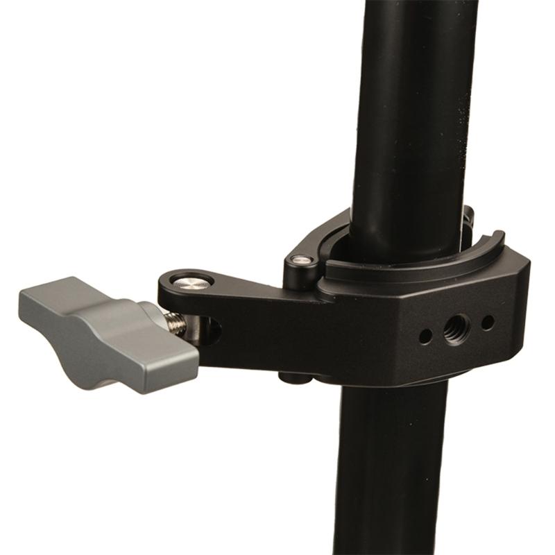 Multifunctional Camera Support Clip Super Clamp with 40mm Arca Type Quick Plate for Monitors, Lights, Action Cameras